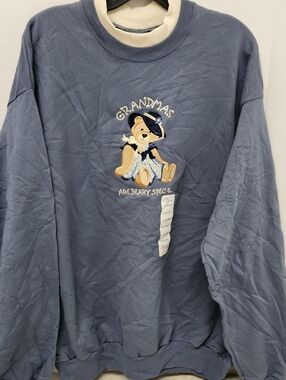 Grandma's Are Beary Special Vintage Sweatshirt Blue New Cottagecore Granny XL